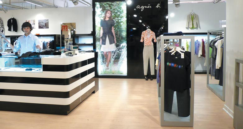 Aménagement d'une boutique de Pret-à-Porter de la marque Agnès B à Marseille
