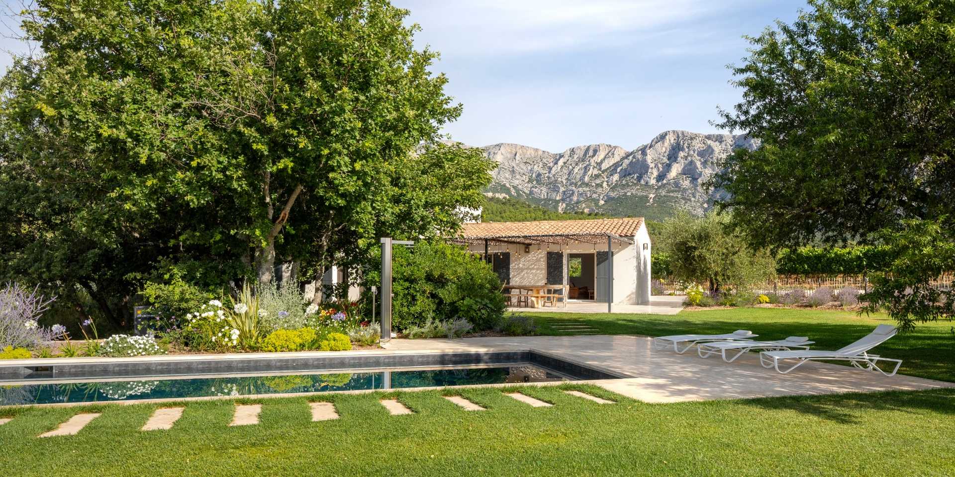 Mediterranean garden designed by a landscape gardener