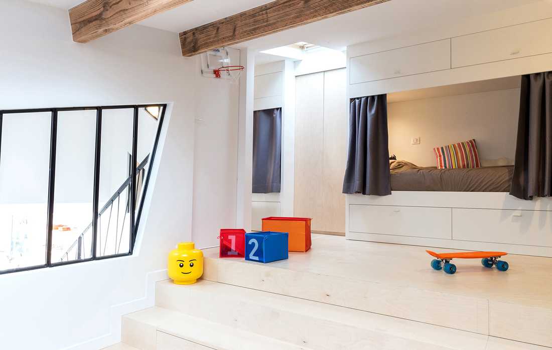 Chambre d'enfant dans un loft à Marseille