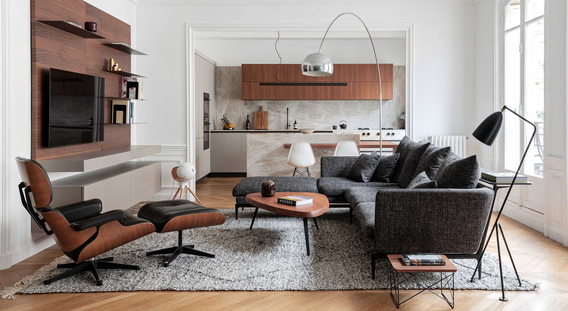 Renovation of an apartment living room by an interior designer in Marseille