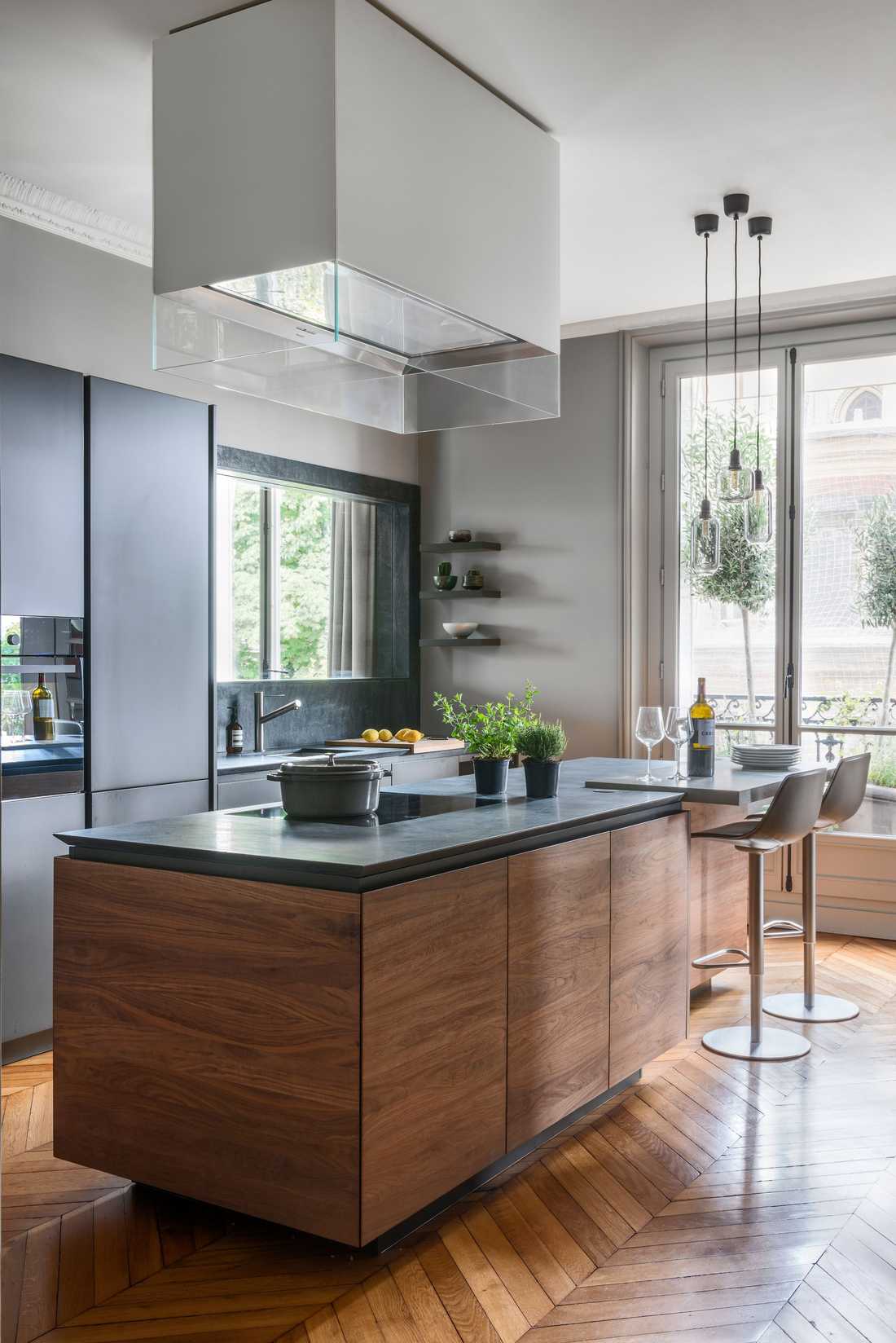 American kitchen designed by an interior designer in Bouches du Rhône