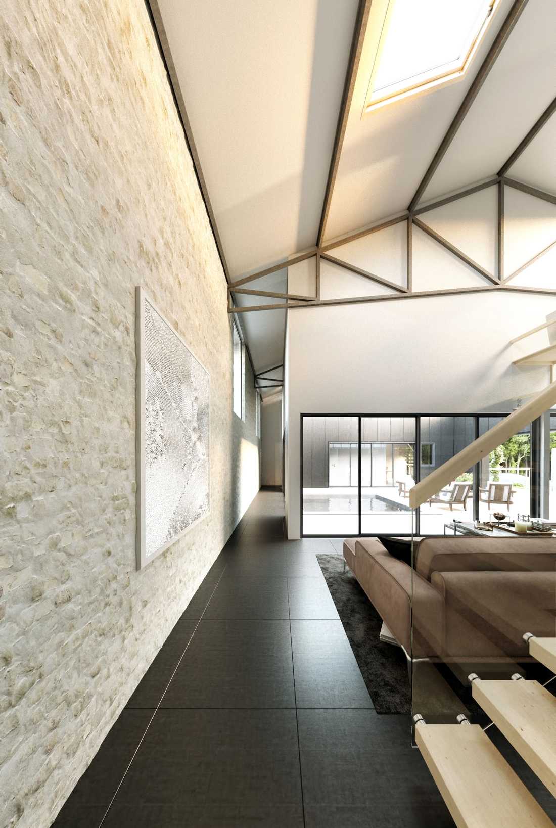 Rehabilitation of an industrial building into a house by an architect in Bouches du Rhône