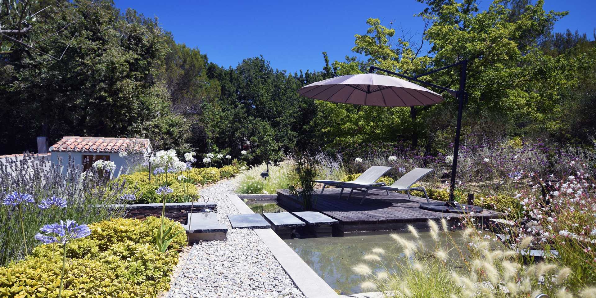 Mediterranean garden designed by a landscape gardener