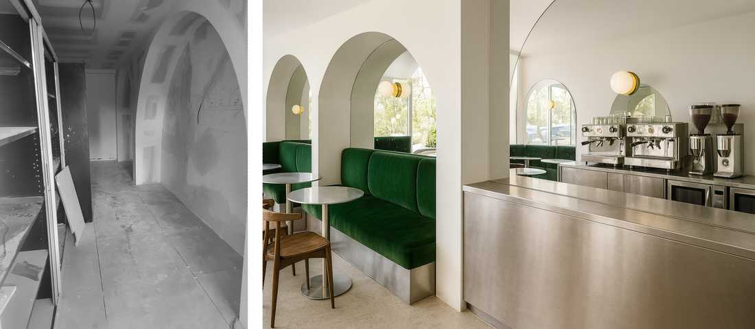 Avant - Après : Aménagement d'une cafétéria pour une entreprise à Marseille