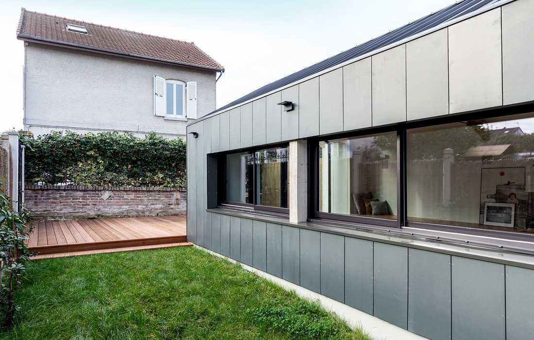 Extension d'une maison de ville conçu par architecte dans les Bouches du Rhône