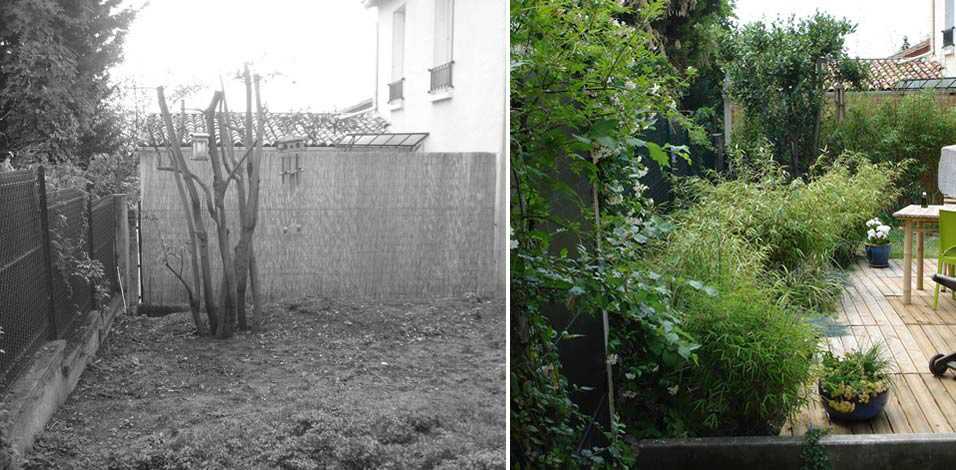 Photos avant - après : Aménagement d'un jardin zen dans une maison de ville