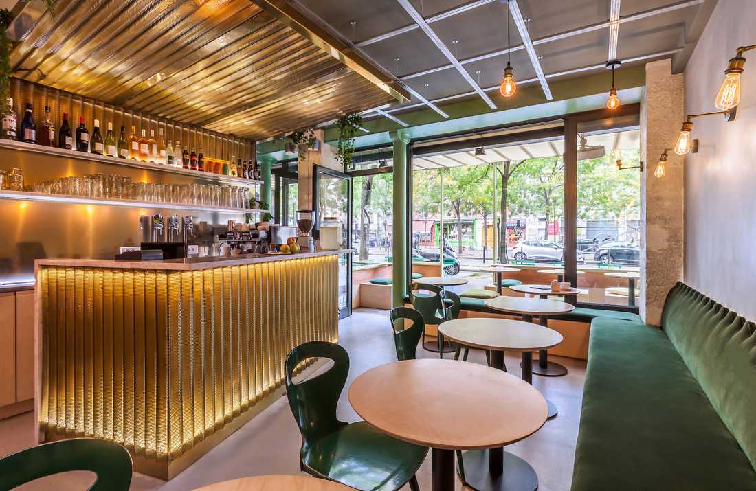 Restaurant style bistrot de quartier aménagé par un architecte à Marseille