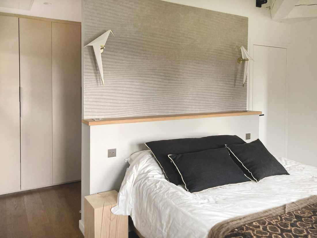 Chambre parentale aménagée par un architecte d'intérieur