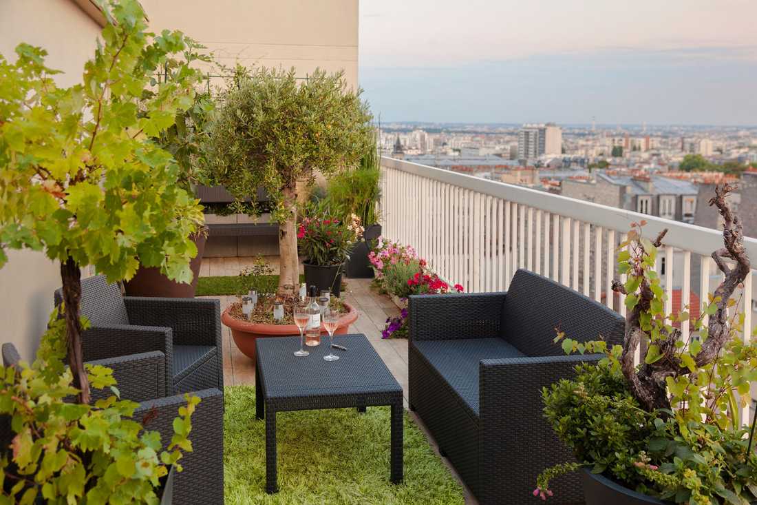 Terrasse amenagée par un architecte à Marseille