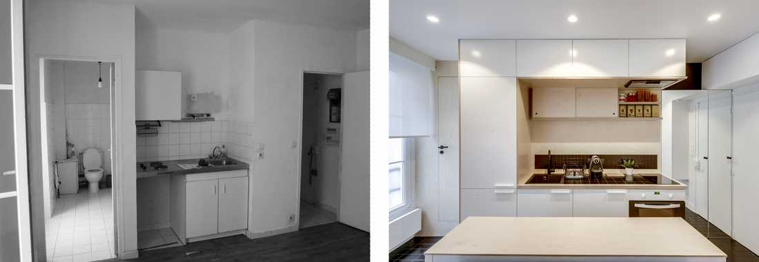 Rénovation d'un appartement 2 pièces vetuste par un architecte d'interieur à Marseille